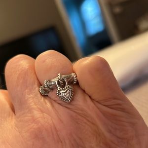 Designer Judith Ripka size 7 sterling ring